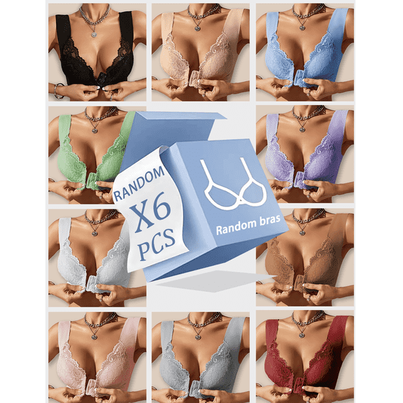 MOURZAORS 6 Pack Women's 70B Push Up Bra Randomly Matched with a Variety of Colors&nbsp;
