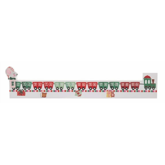 MOUSE ON TRAIN Wooden Advent Christmas Countdown Calendar, by Ganz