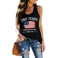 thumbnail image 1 of MOUSYA 250 Years American Flag Tank Tops for Women Classic Commemorative Print Patriotic Tee 4th of July Sleeveless Tank,Black, 1 of 8