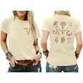 thumbnail image 1 of MOUSYA Boho Cow Skull Shirt Women Cowgirl T-Shirt Vintage Western Rodeo Graphic Tee Short Sleeve Bull Skull Casual Top, 1 of 8