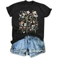 thumbnail image 1 of MOUSYA Boho Floral Tshirt Women Vintage Wildflower Printed Shirt Casual Short Sleeve Tops Trendy Summer Flower Tee Top, 1 of 8