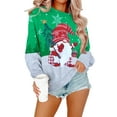 thumbnail image 1 of MOUSYA Christmas Gnome Sweatshirt for Women Santa Claus Snowflake Graphic Sweatshirts Cute Holiday Sweater Pullover Tops, 1 of 7