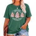 thumbnail image 1 of MOUSYA Christmas Plus Size Shirt Women Farm Fresh Christmas Tree Cakes Tops Holiday Shirt Women Oversized Xmas Tee Fall Tops,2X, 1 of 14