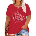 thumbnail image 1 of MOUSYA Christmas Plus Size Shirt Women Merry Christmas Tops Holiday Shirt Women Oversized Xmas Tee Fall Tops,5X, 1 of 13