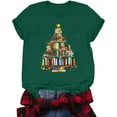 thumbnail image 1 of MOUSYA Christmas Shirts Women Christmas Book Tree T-Shirt Book Lovers Tees Cute Xmas Holiday Short Sleeve Tops, 1 of 7