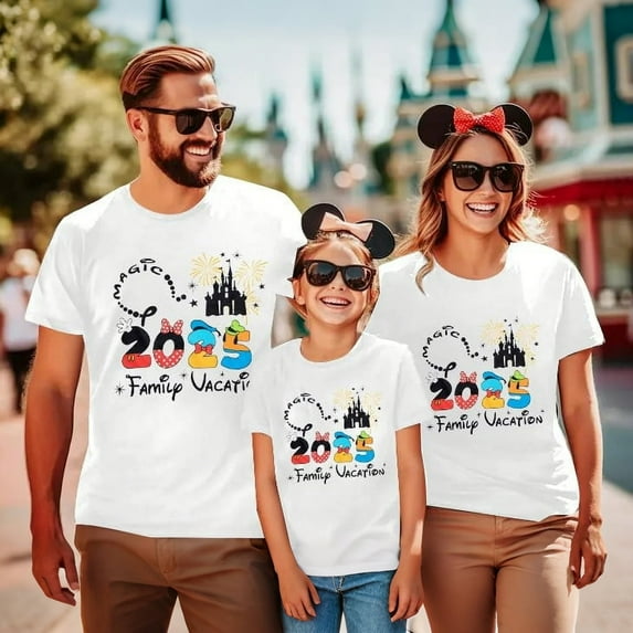 MOUSYA Family Vacation Shirts 2025 Family Matching Outfits Magical Tshirts for Family Cruise Trip Clothes Summer Travel Tops