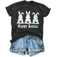 thumbnail image 1 of MOUSYA Happy Easter Shirts for Women: Bunny Shirt Easter Tshirt Rabbit Graphic T Shirts Casual Short Sleeve Tops, 1 of 11