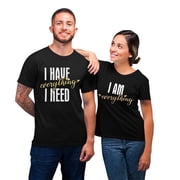 MOUSYA Couples Matching I Am Everything T-Shirts for Women  Funny Cute His & Hers Honeymoon Graphic Tees