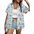 thumbnail image 1 of MOUSYA Magical Shirt for Women Magic Hawaiian Shirts Princess Tshirt Funny Castle Graphic Family Vacation Button Up Tops, 1 of 7