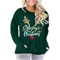 thumbnail image 1 of MOUSYA Plus Size Merry Christmas Sweatshirt for Women Fall Crewneck Sweatshirt with Pocket Funny Reindeer Christmas Shirt for Women Merry Christmas Graphic Oversized Long Sleeve Tops,4X, 1 of 13