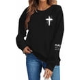 thumbnail image 1 of MOUSYA Women Christian Sweatshirt Psalms 91 Sleeve Print Sweatshirt Bible Verse Pullover, 1 of 8