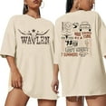 thumbnail image 1 of MOUSYA Women Cowgirl Casual Country Concert T-Shirts Vintage Cow Skull Graphic Tees Oversized Tops, 1 of 7