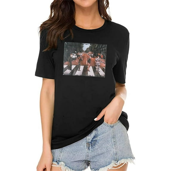 MOUSYA Women Halloween Horror Movie T-Shirt Scary Graphic Tees Funny Horror Friends Short Sleeve Shirts