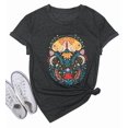 thumbnail image 1 of MOUSYA Women Vintage Boho Shirt Moon Moth Flower Tops Butterfly Floral Graphic Tees Casual Short Sleeve Summer Holiday T-Shirts, 1 of 8