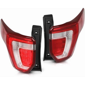 MOUTUX Tail Lights Taillight Assembly Pair Compatible with Ford Explorer 2016-2019 Luz Trasera Driver & Passenger Side Rear Brake Lamp Red & Clear Lens w/o Wiring Harness