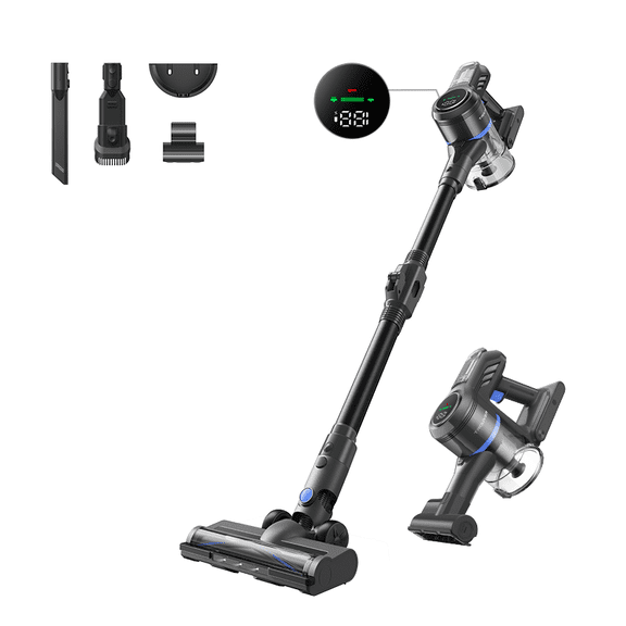 MOVA J30 Cordless Vacuum Cleaner, 4-in-1 Stick Vacuum 60Min Runtime 180 Folding Tube Corner 144AW Powerful Suction, Anti-Tangle Brush