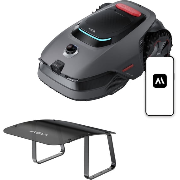 MOVA LiDAX Ultra 2000 Robotic Lawn Mower, Extra Garage Combo, Dual Mapping,0.5 Acres,Edge Cutting, Adjustable Cutting Height, Smart Obstacle Avoidance