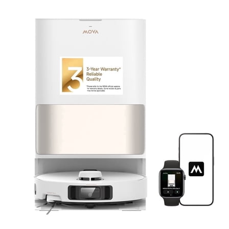 MOVA P10 Pro Ultra Gen2 Robot Vacuum and Mop, 26,000Pa Suction, Mop Hot Air and Fast Drying, 212℉Hot Water Mop-Washing(upgrade from P10ProUltra)