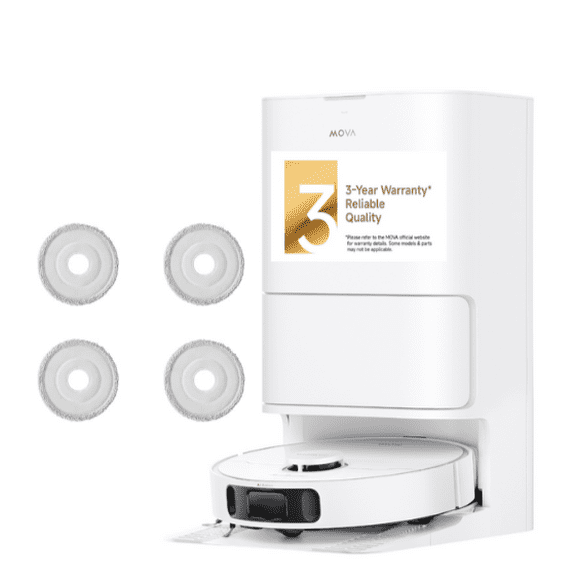 MOVA P10 Ultra Robot Vacuum and Mop Combo,8300Pa Suction,Hot Water Auto Washing&Drying,Carpet Lifting