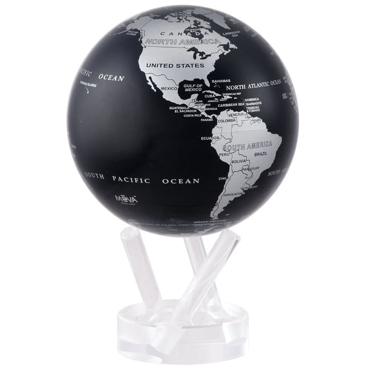 MOVA Silver and Black Revolving Globe 4.5-inch - Walmart.com