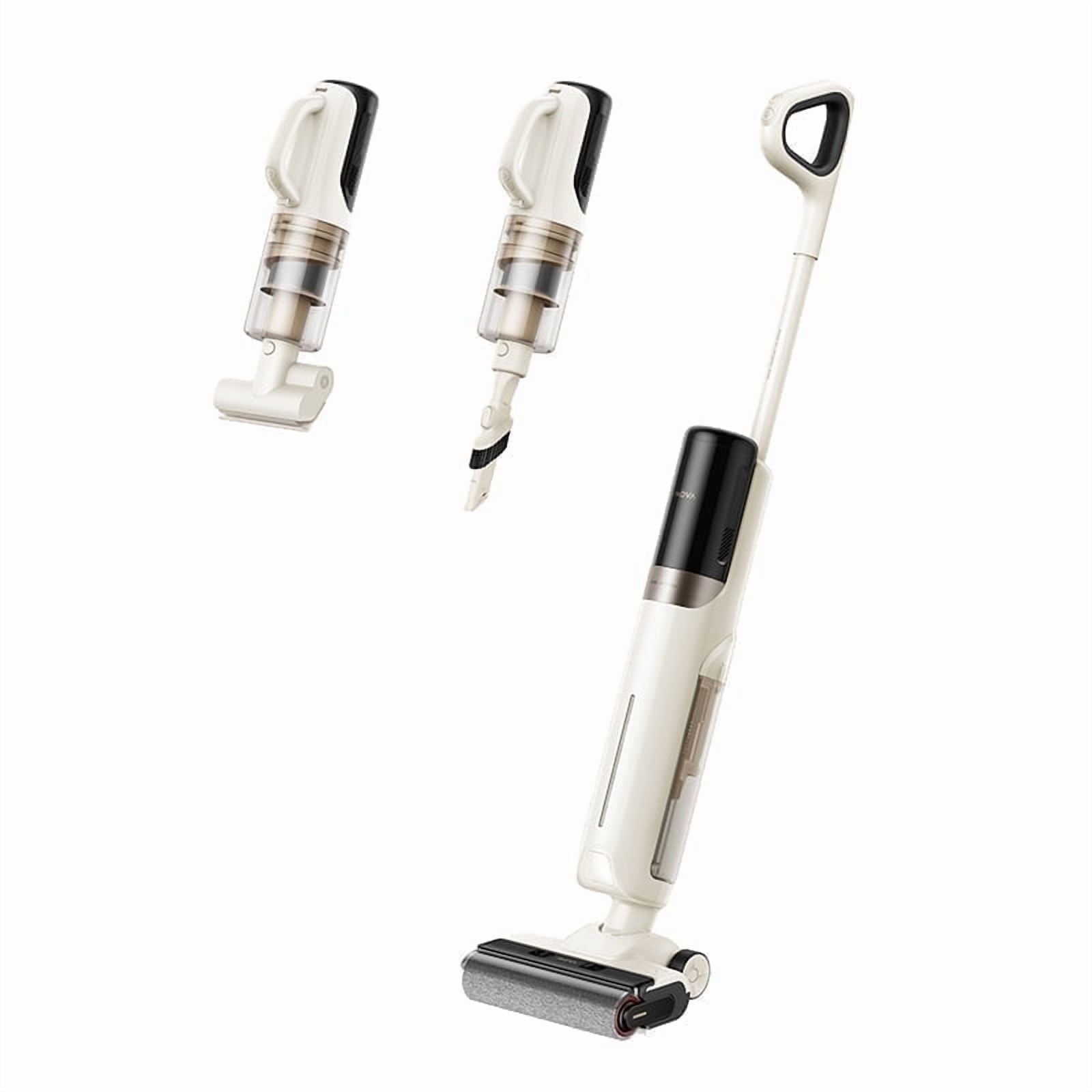 MOVA K30 Mix Wet Dry Vacuum, 4in1 Cordless for 180°Flat Dual Edge Reach,Hot Air Drying,18KPa