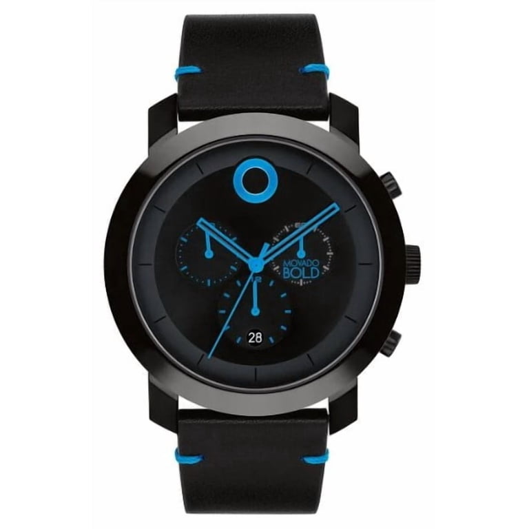 MOVADO 3601067 TREND IMPULSE BLACK CHRONOGRAPH DIAL BLACK LEATHER