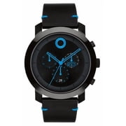 MOVADO 3601067 TREND IMPULSE BLACK CHRONOGRAPH DIAL BLACK LEATHER BAND MENS WATCH