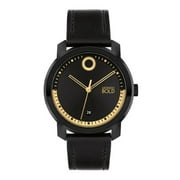 MOVADO BOLD 3600999 TREND BLACK DIAL BLACK LEATHER STRAP WOMENS WATCH