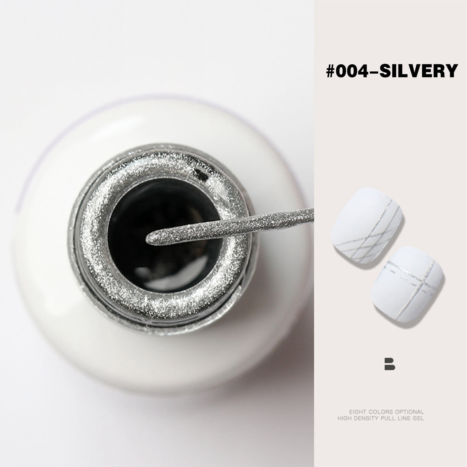 MOVAWAKY 8 Color Solid Color Nail Polish Glue Pull Glue Nail Painting