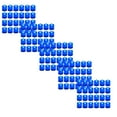 MOVAWAKY 80hour Vertical Candle Blue Light Candles Blue Candles 24