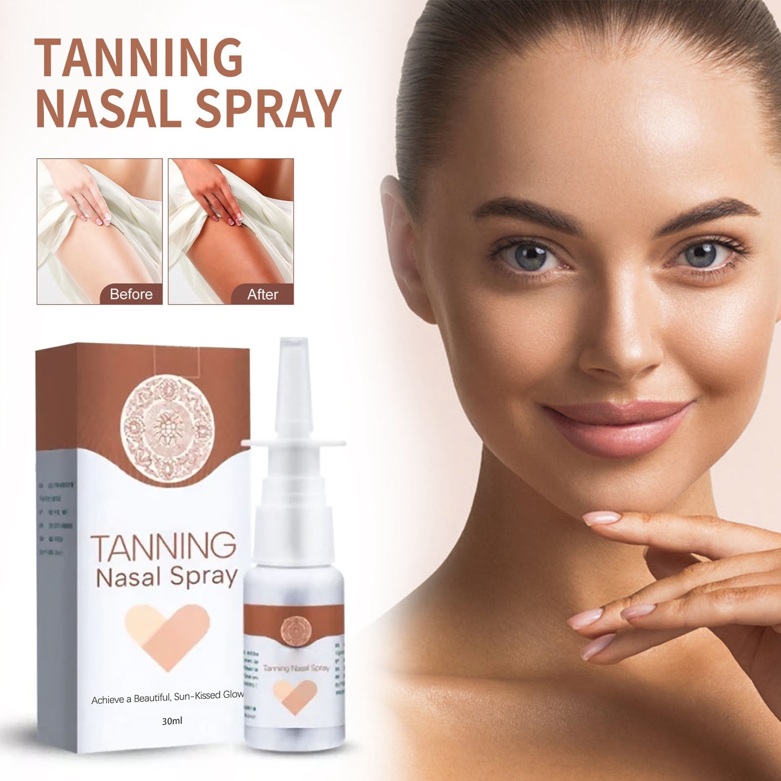 Movawaky Darkening Nasal Spray Sun Beautying Self Tanning Spray Bronze 