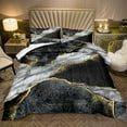 MOVE OVER Black Marble Comforter Set Queen Black White Bedding Sets