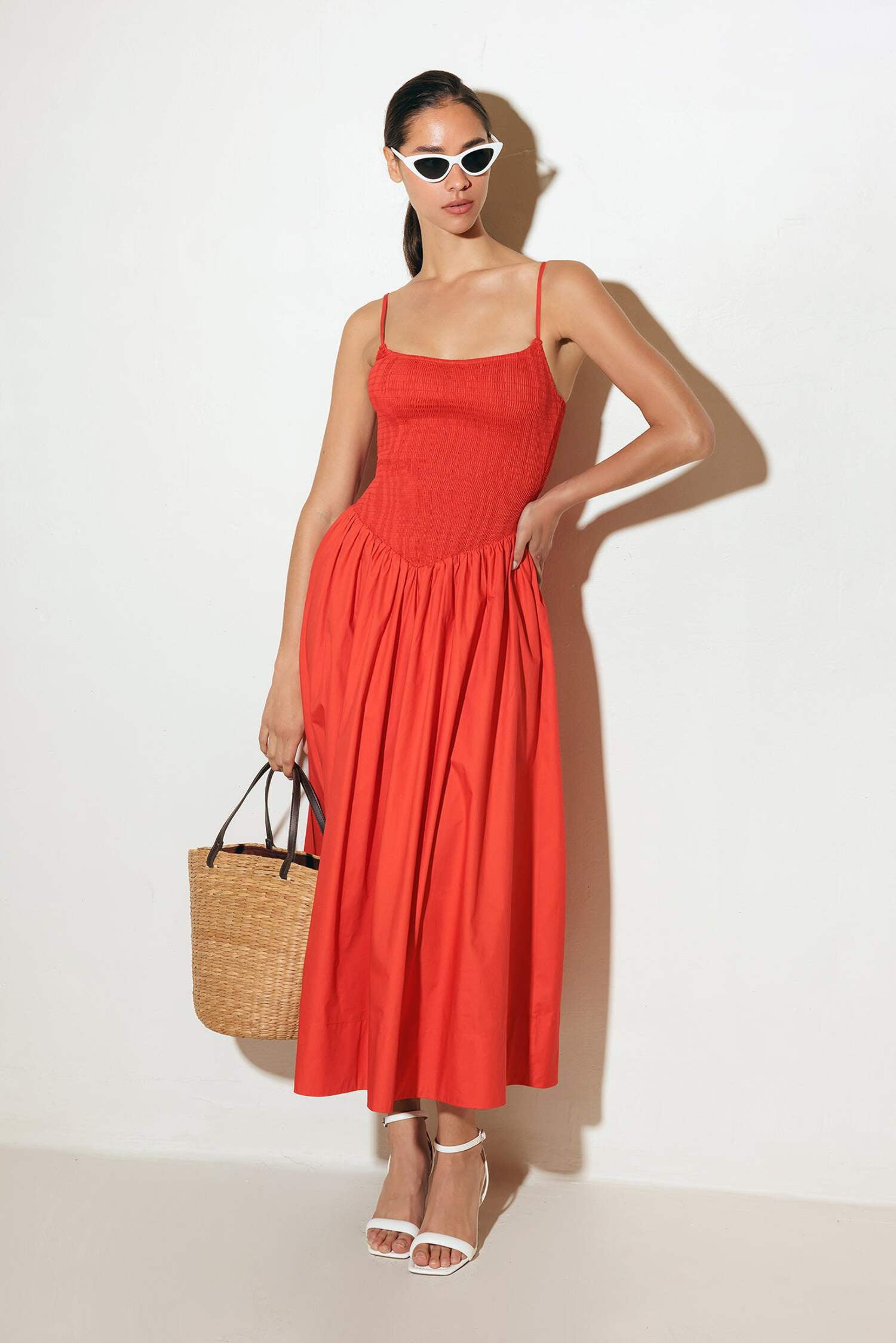 WHEN LIFE GIVES YOU WOVEN MIDI DRESS