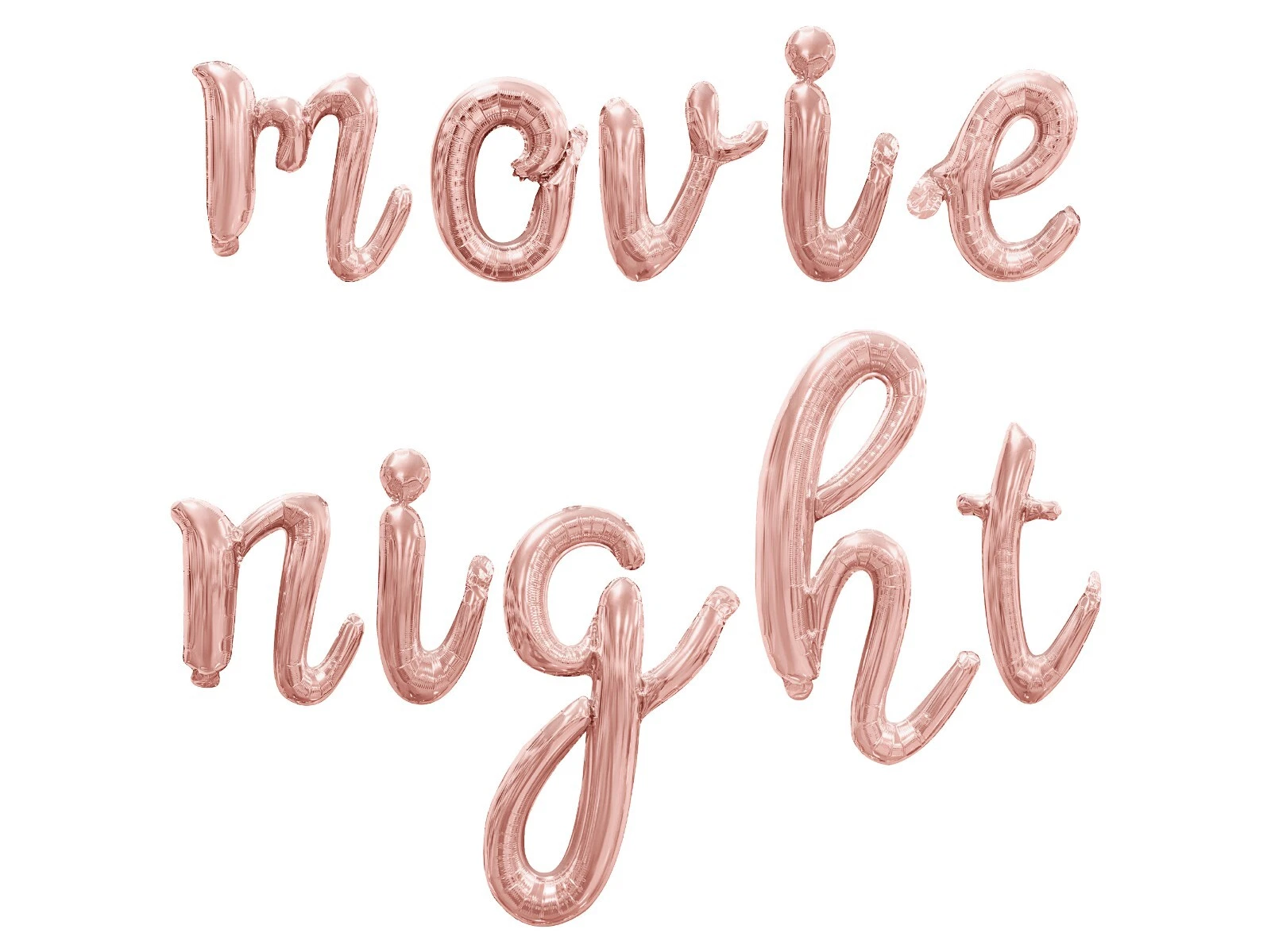 MOVIE NIGHT Cursive Letter Balloon Banner - Cinema Night Party ...