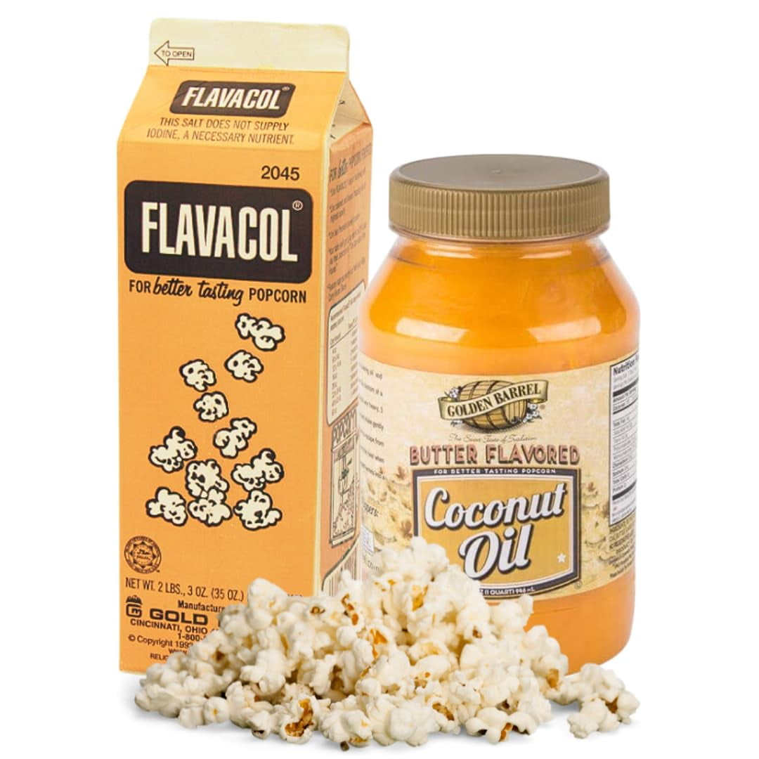 MOVIE THEATER COMBO KIT Gold Medal Flavacol Popcorn Salt, 35 oz and
