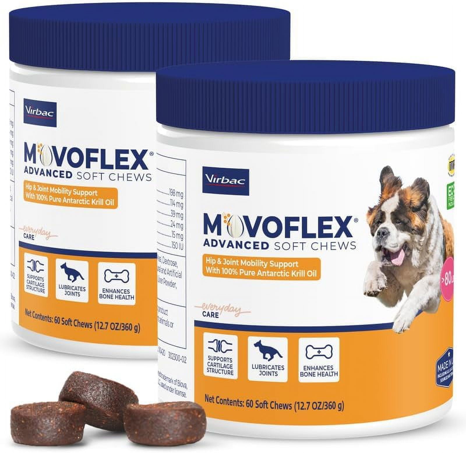 Virbac MOVOFLEX Advanced Dog Joint Support, Large Dogs Chewable Relief