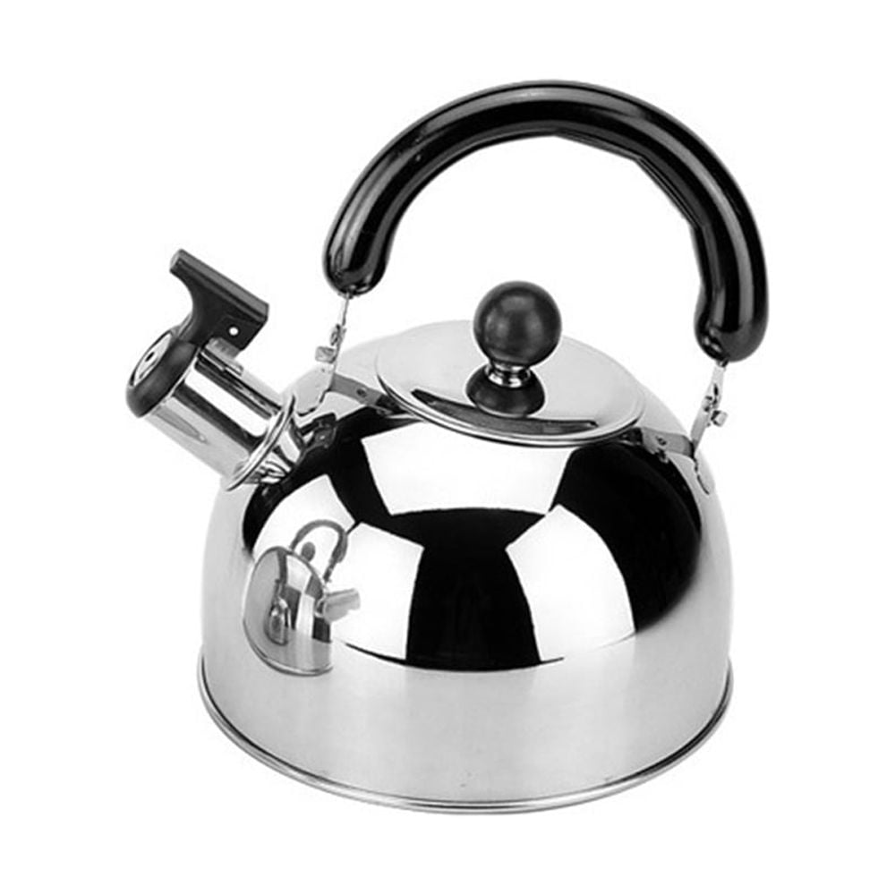 Elitra Stove Top Whistling Fancy Kettle - Stainless Steel Tea Pot with  Ergonomic Handle - 2.7 Qt / 2.6 L - Black 