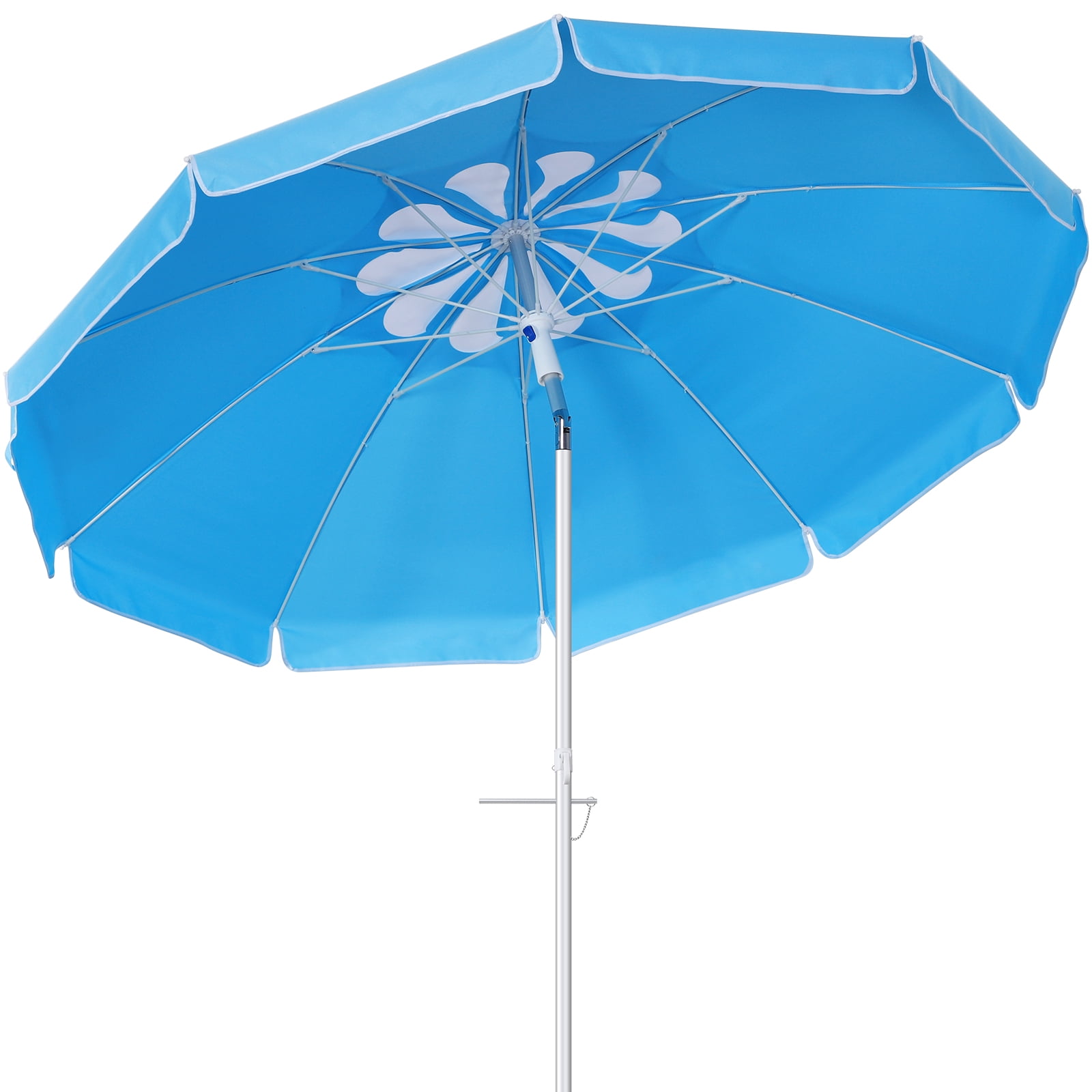MOVTOTOP 1PC Flower Design Beach Umbrella UV Protection with Aluminum