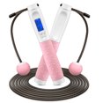 thumbnail image 1 of MOVTOTOP Electronic Counting Jump Rope Cord/Cordless 2 in 1 Professional Fat Burning Skipping Rope 3m/9.8ft Adjustable Digital Counting Jumping Rope (White and Blue), 1 of 6