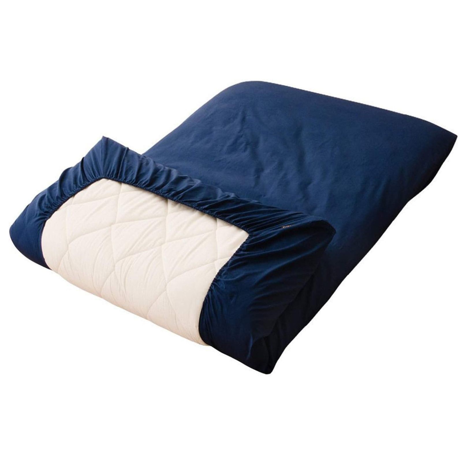 MOWENTA 100 Cotton Cover (Elastic Fitted Sheet) for Japanese Futon Mattress EMColor, Queen