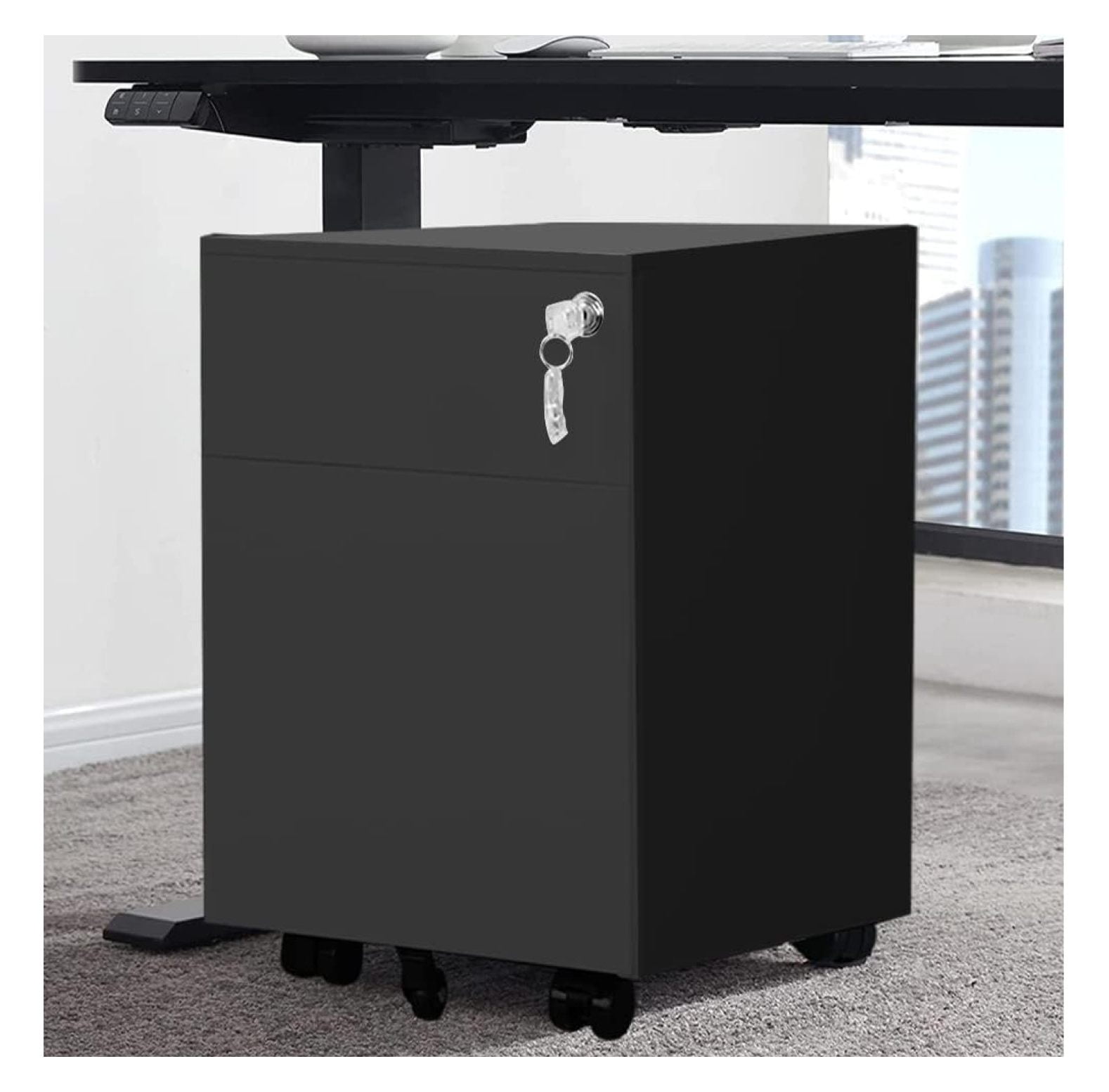 MOWENTA 2 Drawer Rolling Filing for Home Office Under Desk