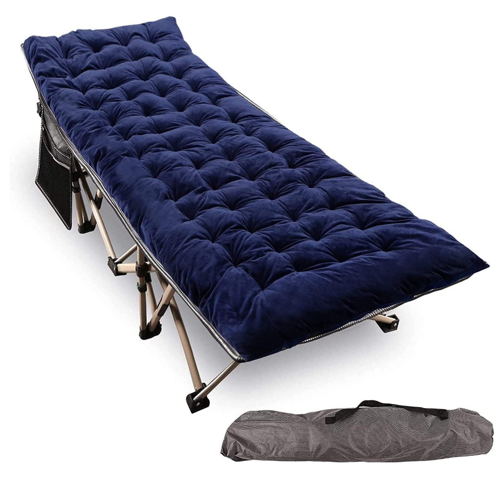 Slsy Folding Camping Cots For Adults, Portable Folding Cot Folding Bed With Mattress Heavy Duty Sleeping Cots With Carry Bag