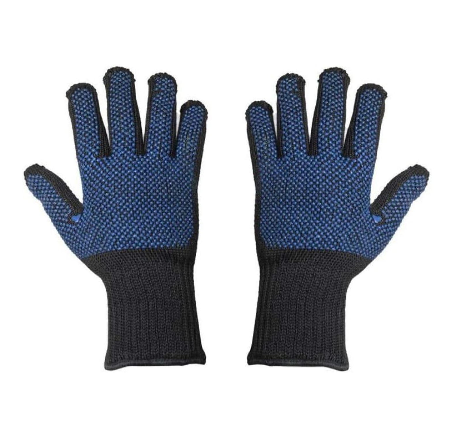 MOWENTA Knitted Silicone Doted BBQ Gloves, Cut/Flame/Heat Resistant
