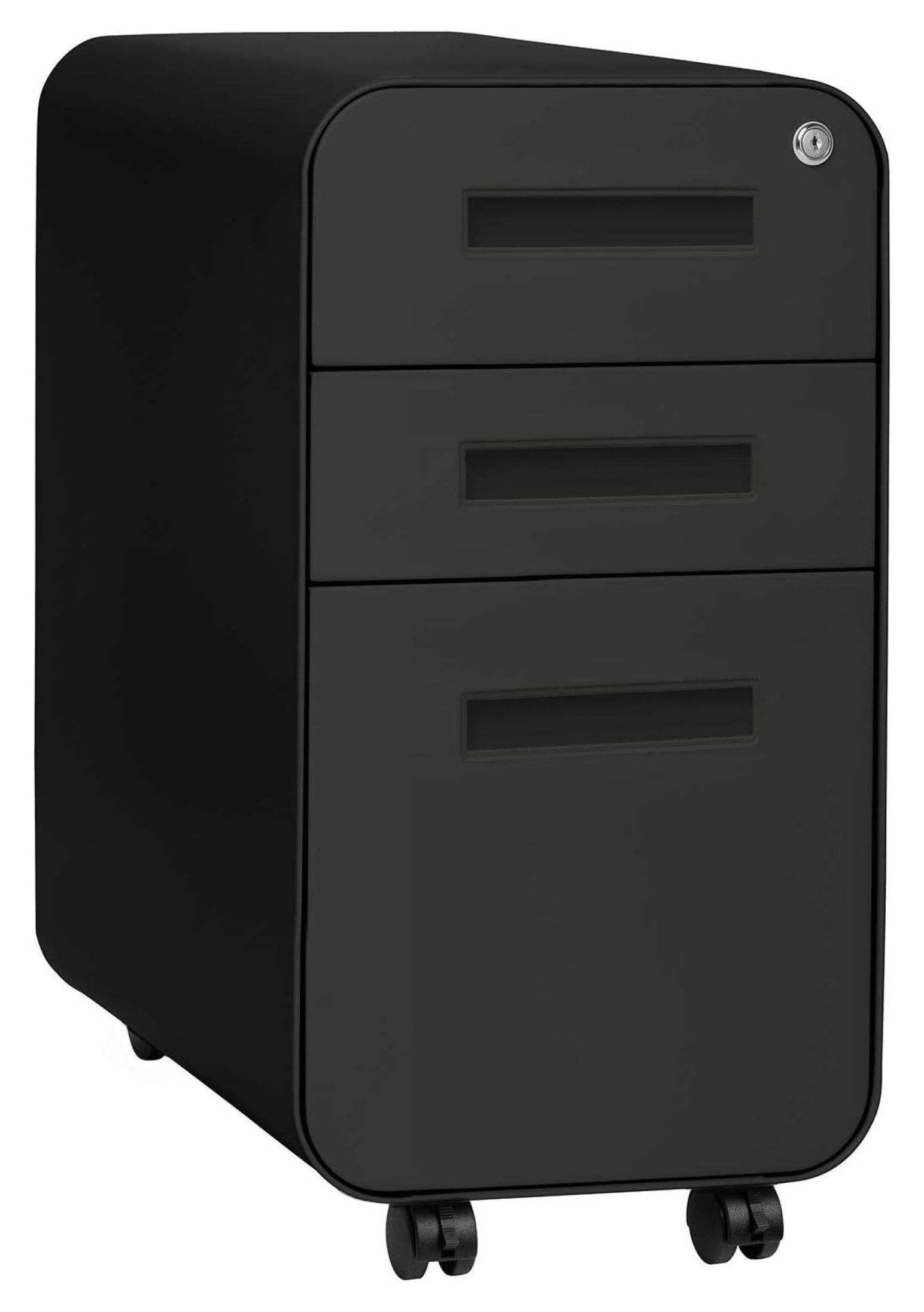 MOWENTA Stockpile Slim 3Drawer Mobile File with Lock Under