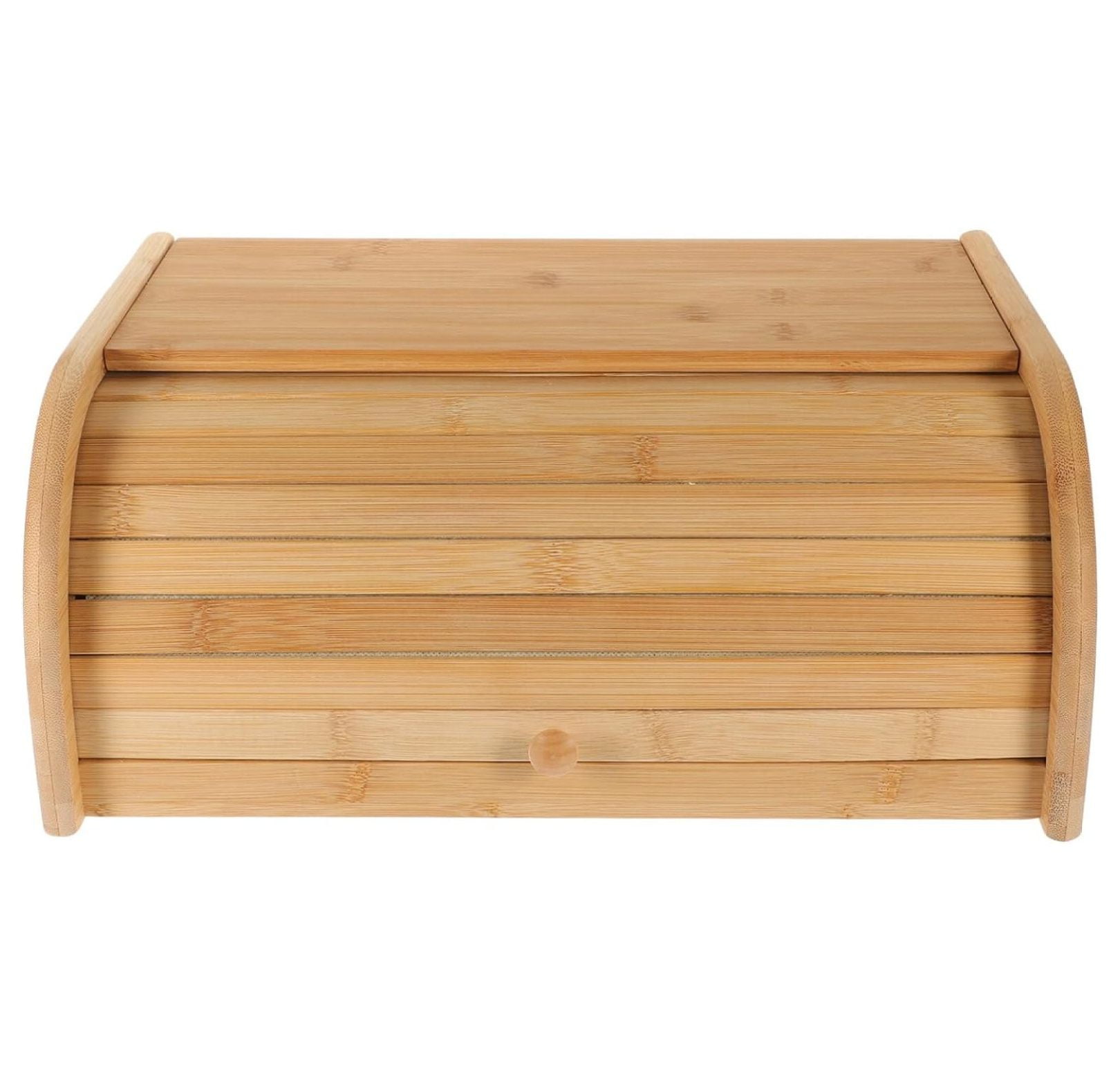 MOWENTA Wooden Bread Storage Wood Bread Box Roll Top Breadbox Bread