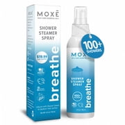 MOXE Breathe Shower Spray Essential Oils Steam Therapy Shower Mist with Eucalyptus and peppermint 4 oz