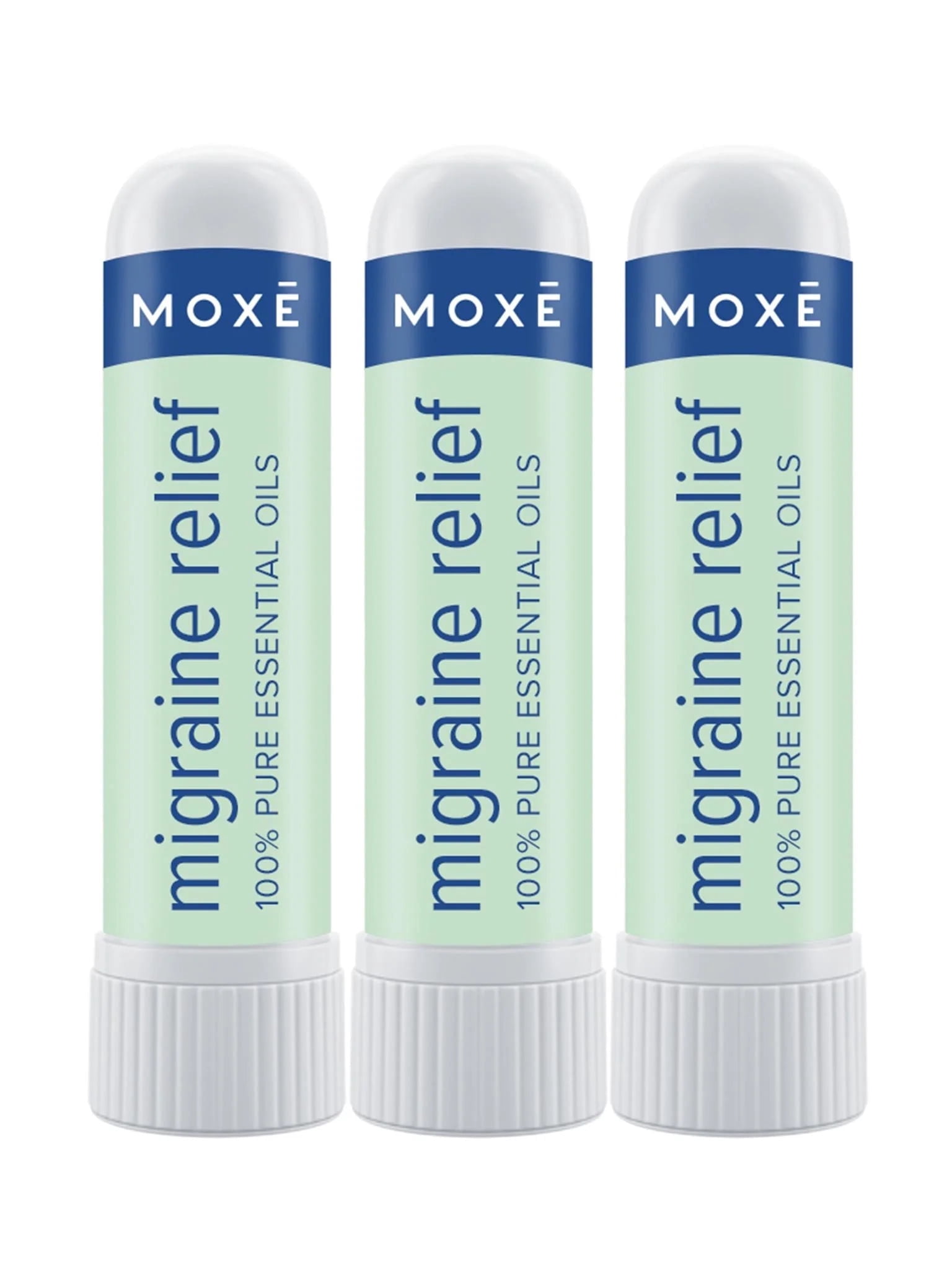 MOXE Migraine Relief Nasal Stick Nasal Inhaler Essential Oil Aromatherapy For Headache Relief 3 Pack