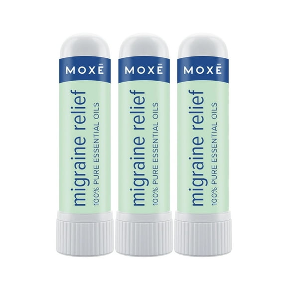 MOXE Migraine Relief Nasal Stick Nasal Inhaler Essential Oil Aromatherapy For Headache Relief 3 Pack