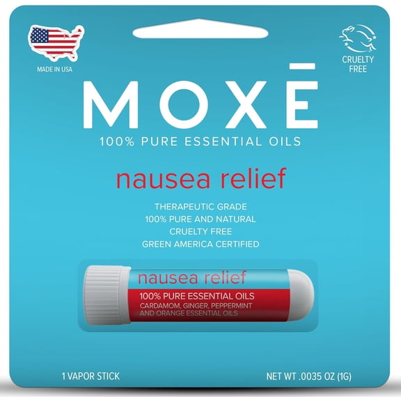 MOXE Nasal Stick Inhaler with Ginger and Peppermint Essential Oils, 1 Pack