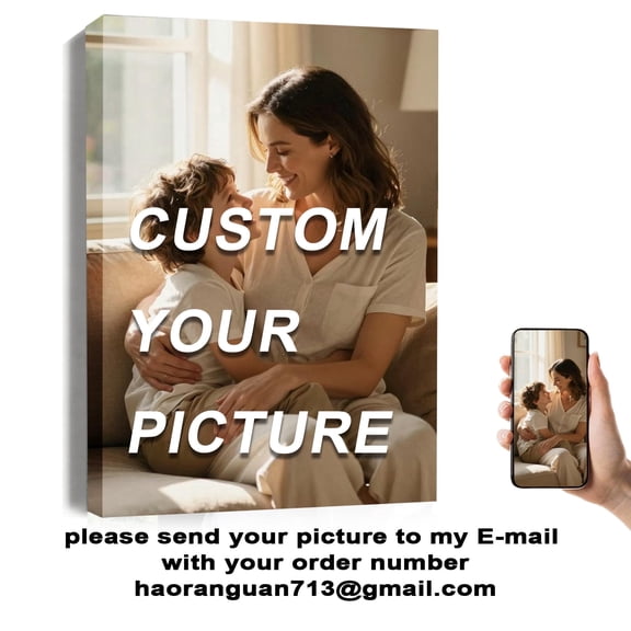 MOXOXKY 10x12 Inch Personalized Canvas Prints, Custom Photo Picture for Wall Art Decor